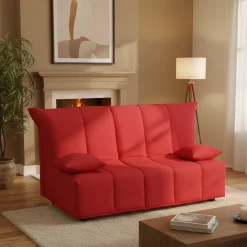 Divani Letto 2 Posti|Salotto > Dmora Divano letto comodo 125x90cm - Ariska Rosso
