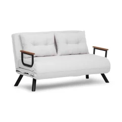 Divani Letto 2 Posti|Divano Contenitore Letto > Dmora Divano letto compatto 133x78cm - Calvin Bianco