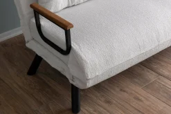 Divani Letto 2 Posti|Divano Contenitore Letto > Dmora Divano letto compatto 133x78cm - Calvin Bianco
