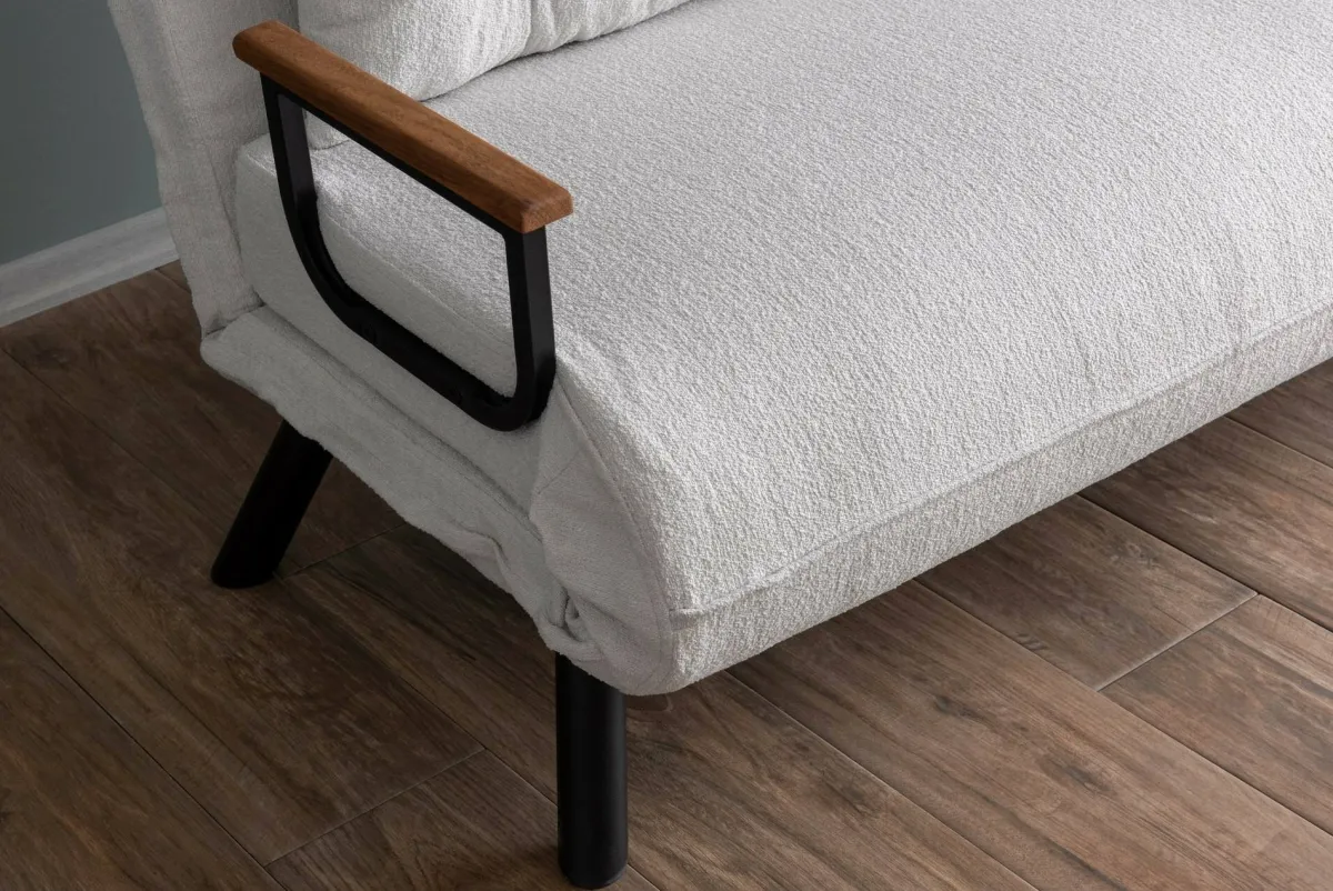Divani Letto 2 Posti|Divano Contenitore Letto > Dmora Divano letto compatto 133x78cm - Calvin Bianco