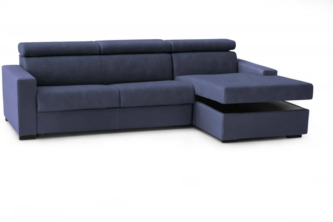 Divano letto compatto blu 260x95cm - Alibella