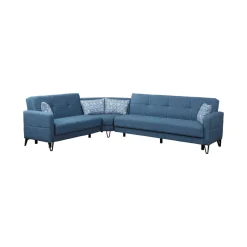 Divano letto compatto blu 302x234cm - Apo