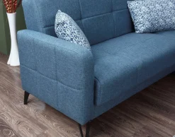 Divano letto compatto blu 302x234cm - Apo