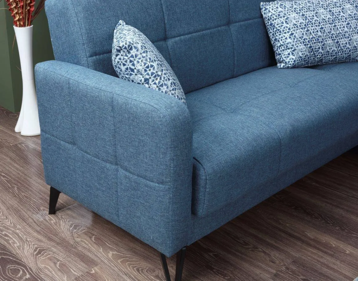 Divano letto compatto blu 302x234cm - Apo