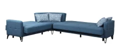 Divano letto compatto blu 302x234cm - Apo