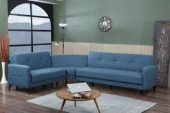 Divano letto compatto blu 302x234cm - Apo