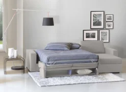 Divani Angolari|Divani Letto Con Penisola > Dmora Divano letto compatto 260x95cm - Allegria Grigio