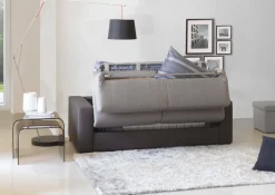 Divano letto compatto grigio e antracite 200x95cm - Zinnia
