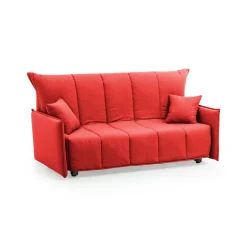 Divano letto compatto rosso 150x90cm - Alaric
