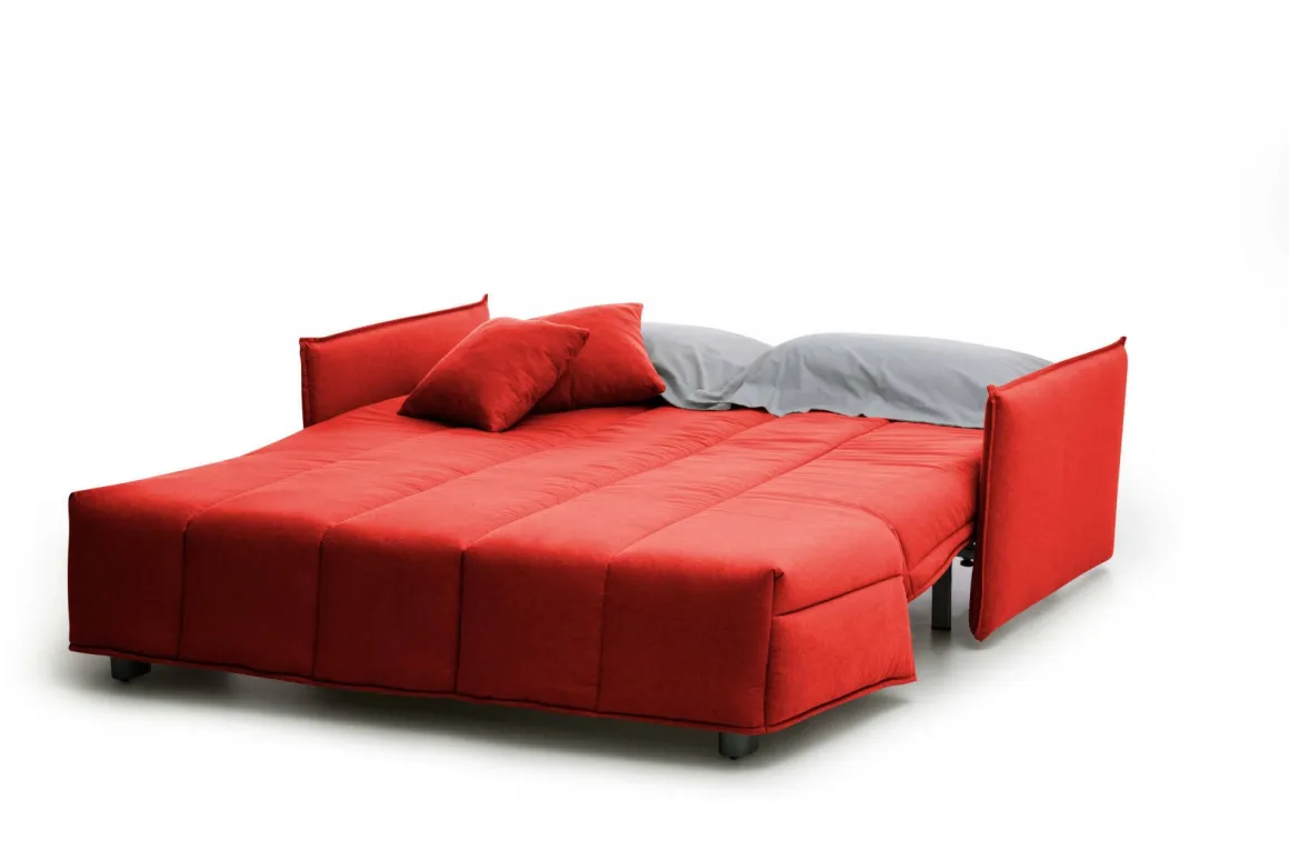 Divano letto compatto rosso 150x90cm - Alaric
