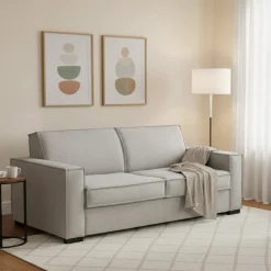 Divano letto con materasso grigio 180x95cm - Alisa