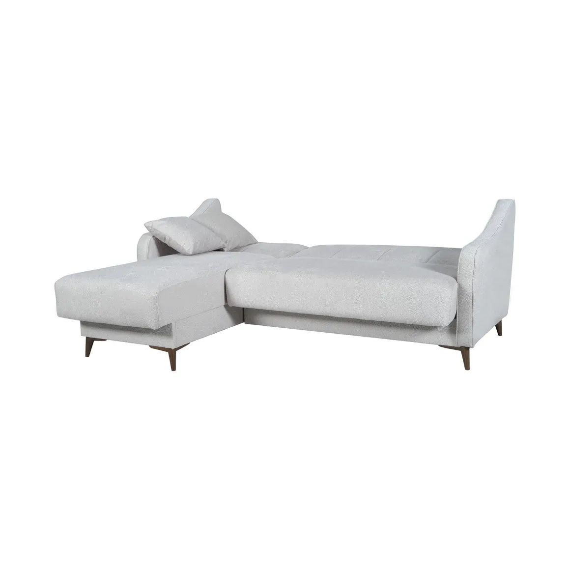 Divani Angolari|Divani Letto Con Penisola > Dmora Divano Letto con Penisola Contenitore Cuscini Sfoderabili 210x149 cm, Reclinabile - Pergola Beige