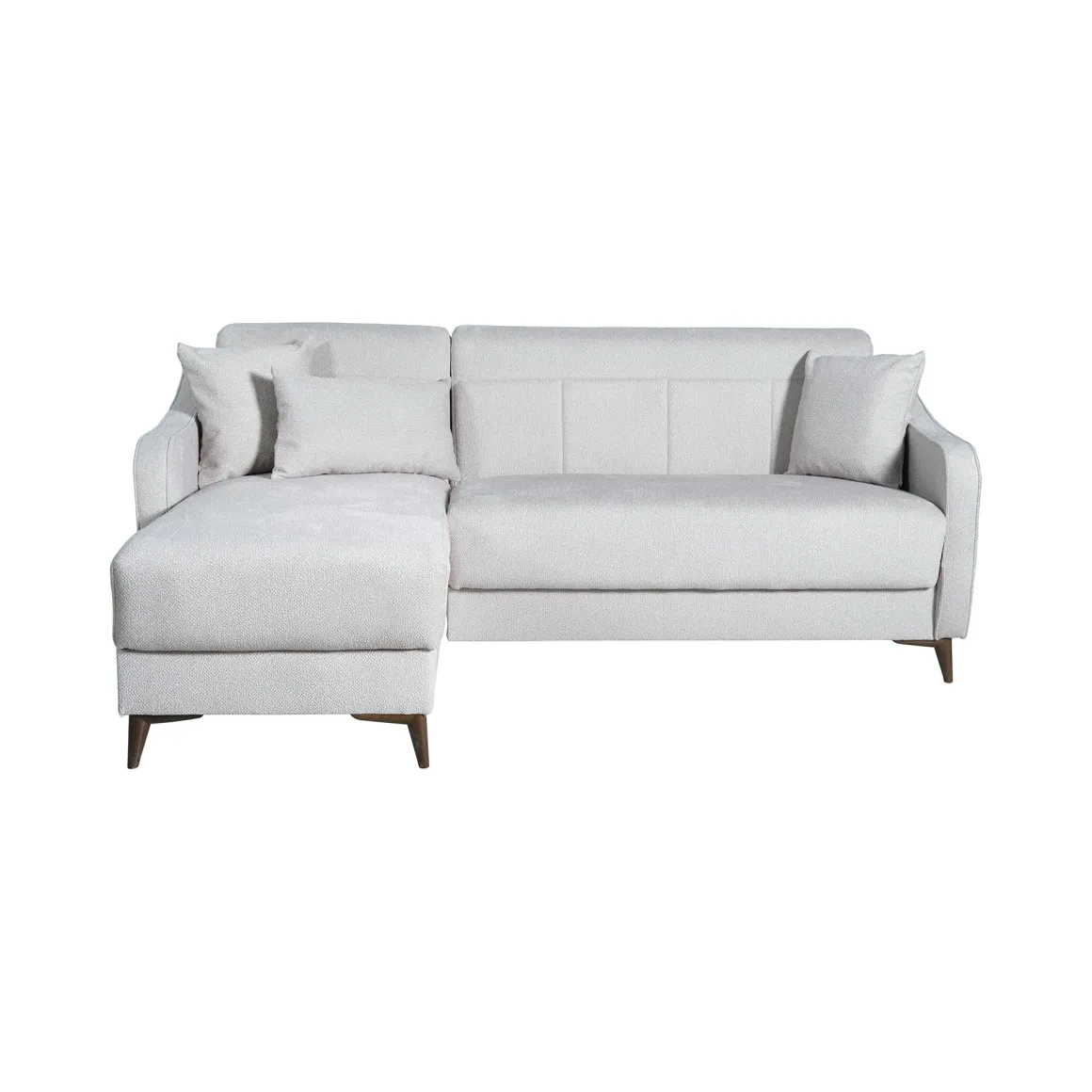 Divani Angolari|Divani Letto Con Penisola > Dmora Divano Letto con Penisola Contenitore Cuscini Sfoderabili 210x149 cm, Reclinabile - Pergola Beige