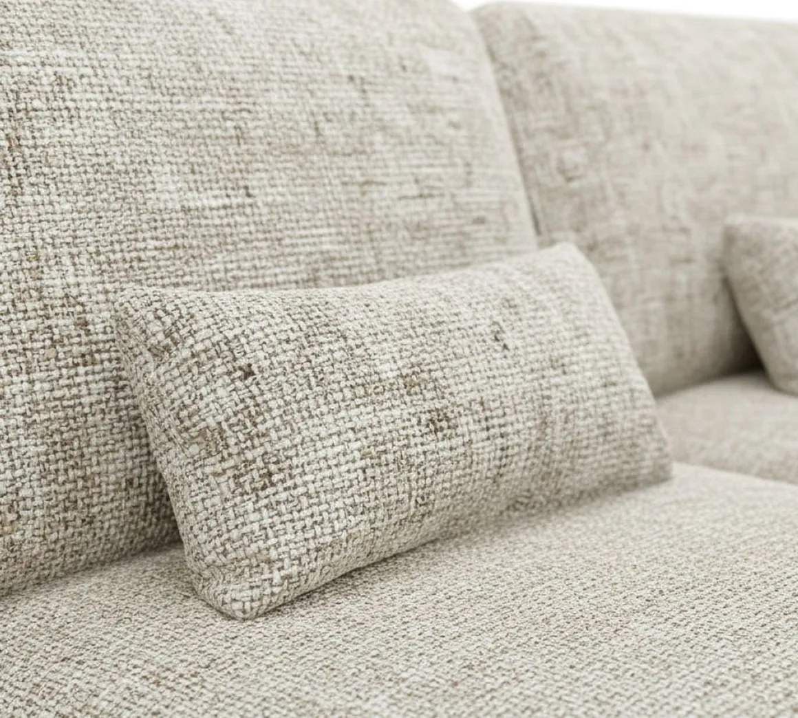 Divani Angolari|Divani Letto Con Penisola > Dmora Divano Letto con Penisola Contenitore Reclinabile 229x148 cm, Cuscini Sfoderabili - Rezzo Beige