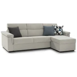 Divani Angolari|Divani Letto Con Penisola > Dmora Divano Letto con Penisola Sfoderabile Contenitore 285x160 cm, Idrorepellente Multiposizione Trasformabile in Letto Made in Italy - Ganzaria Beige