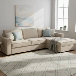 Divani Letto Con Penisola|Salotto > Dmora Divano letto con penisola 280x95cm - Allevatore Beige