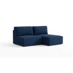 Divani Angolari|Divani Letto Con Penisola > Dmora Divano Letto con Penisola Contenitore Cuscini Sfoderabili 210x149 cm, Reclinabile - Pergola Blu
