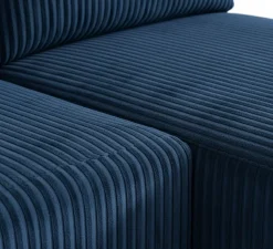 Divani Angolari|Divani Letto Con Penisola > Dmora Divano Letto con Penisola Contenitore Cuscini Sfoderabili 210x149 cm, Reclinabile - Pergola Blu