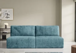 Divani Angolari|Divani Letto Con Penisola > Dmora Divano Letto con Penisola Contenitore Reclinabile 229x148 cm, Cuscini Sfoderabili - Rezzo Blu Petrolio