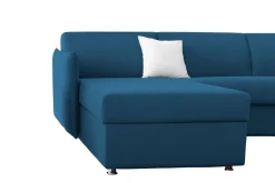 Divani Angolari|Divani Letto Con Penisola > Dmora Divano Letto con Penisola Sfoderabile Contenitore 280x160 cm, Idrorepellente Trasformabile in Letto Made in Italy - Pusiano Blu