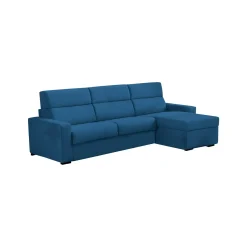 Divani Angolari|Divani Letto Con Penisola > Dmora Divano Letto con Penisola Sfoderabile Contenitore 285x160 cm, Idrorepellente Multiposizione Made in Italy - Ganzaria Blu