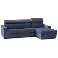Divano letto con penisola blu 280x95cm - Allevatore