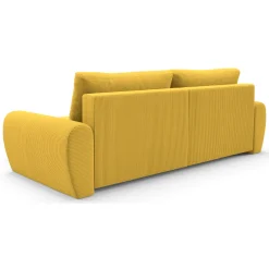 Divani Angolari|Divani Letto Con Penisola > Dmora Divano Letto con Penisola Contenitore Reclinabile 207x148 cm, Reversibile - Pagno Giallo Senape