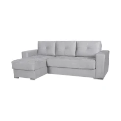 Divani Angolari|Divani Letto Con Penisola > Dmora Divano Letto con Penisola Contenitore 285x160 cm, Idrorepellente Sfoderabile Multiposizione Trasformabile in Letto Made in Italy Grigio Chiaro