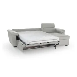 Divani Angolari|Divani Letto Con Penisola > Dmora Divano Letto con Penisola Sfoderabile Contenitore 285x160 cm, Idrorepellente Rialzato da Terra Multiposizione Trasformabile in Letto Grigio Chiaro