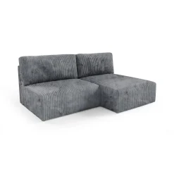 Divani Angolari|Divani Letto Con Penisola > Dmora Divano Letto con Penisola Contenitore Reclinabile 207x148 cm, Reversibile - Pagno Grigio