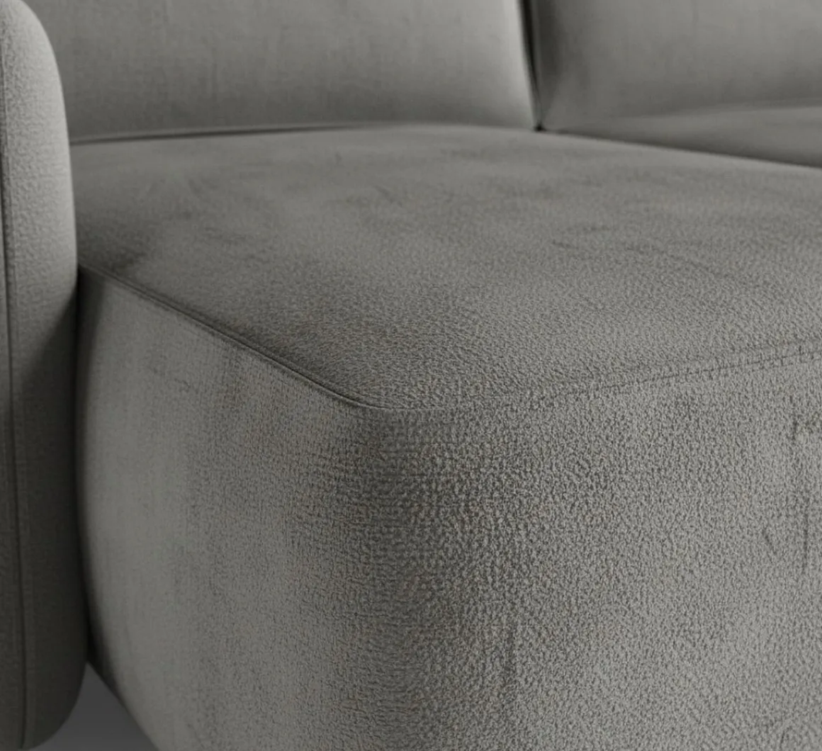 Divani Angolari|Divani Letto Con Penisola > Dmora Divano Letto con Penisola Contenitore Reclinabile 268x163 cm, Cuscini Sfoderabili - Folgarida Grigio