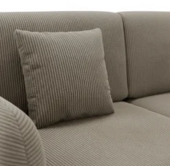 Divano Letto con Penisola Grigio Contenitore Reversibile 245x185 cm, Reclinabile - Ranco