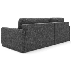 Divano Letto con Penisola Grigio Scuro Contenitore Reclinabile 207x148 cm, Reversibile - Pagno