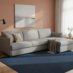 Divani Angolari|Divani Letto Con Penisola > Dmora Divano Letto con Penisola Sfoderabile Contenitore 280x160 cm, Idrorepellente Multiposizione Trasformabile in Letto Made in Italy - Celleno Grigio