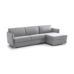 Divani Angolari|Divani Letto Con Penisola > Dmora Divano Letto con Penisola Sfoderabile Contenitore 280x160 cm, Idrorepellente Multiposizione Trasformabile in Letto Made in Italy - Celleno Grigio