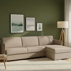 Divani Angolari|Divani Letto Con Penisola > Dmora Divano Letto con Penisola Sfoderabile Contenitore 280x160 cm, Idrorepellente Multiposizione Made in Italy - Celleno Grigio Tortora