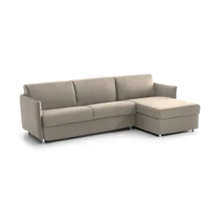 Divani Angolari|Divani Letto Con Penisola > Dmora Divano Letto con Penisola Sfoderabile Contenitore 280x160 cm, Idrorepellente Multiposizione Made in Italy - Celleno Grigio Tortora