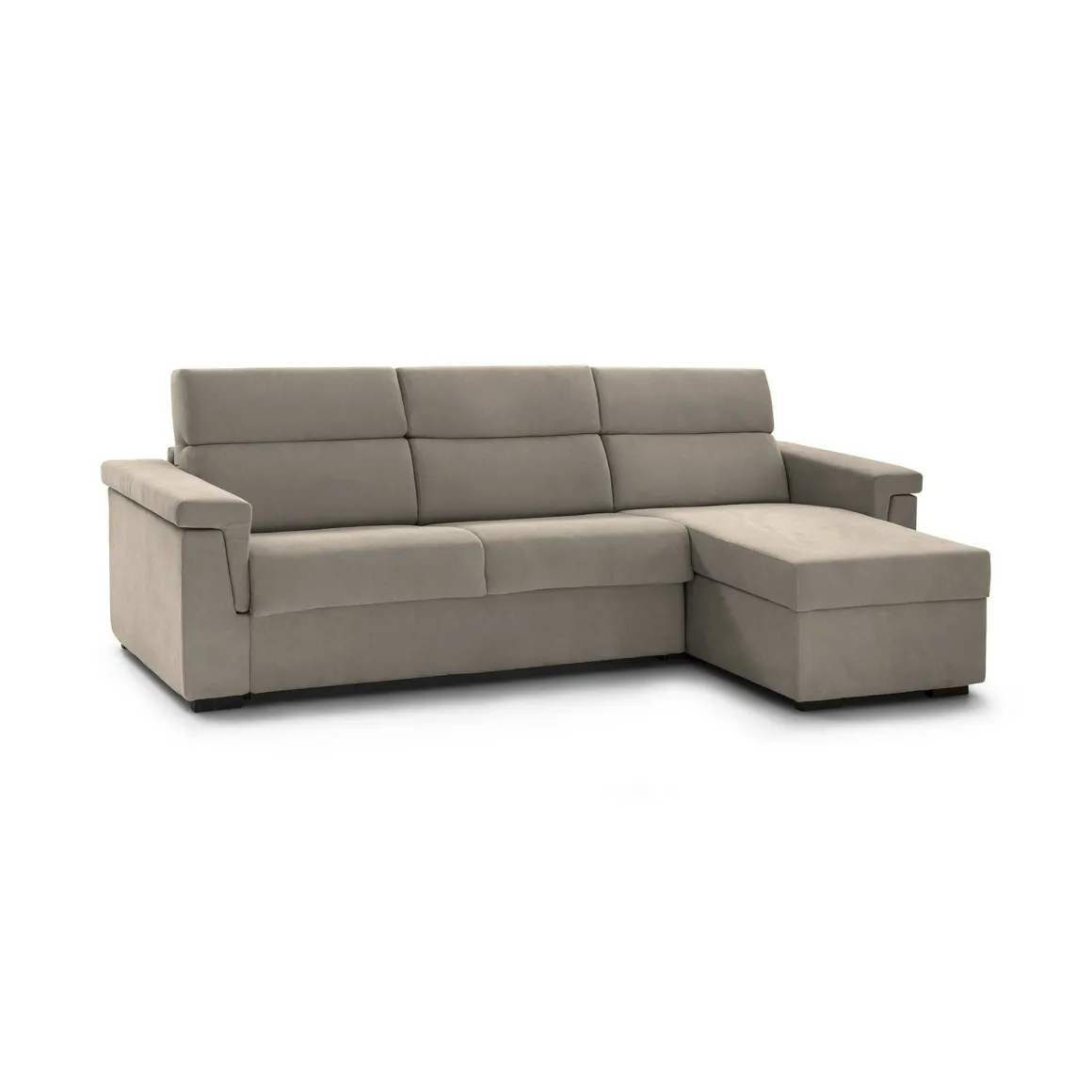 Divani Angolari|Divani Letto Con Penisola > Dmora Divano Letto con Penisola Sfoderabile Contenitore 285x160 cm, Idrorepellente Sfoderabile Trasformabile Made in Italy - Tolle Grigio Tortora