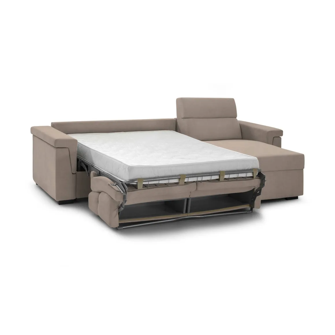 Divani Angolari|Divani Letto Con Penisola > Dmora Divano Letto con Penisola Sfoderabile Contenitore 285x160 cm, Idrorepellente Sfoderabile Trasformabile Made in Italy - Tolle Grigio Tortora