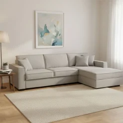Divani Angolari|Divani Letto Con Penisola > Dmora Divano letto con penisola 280x95cm - Achico Grigio
