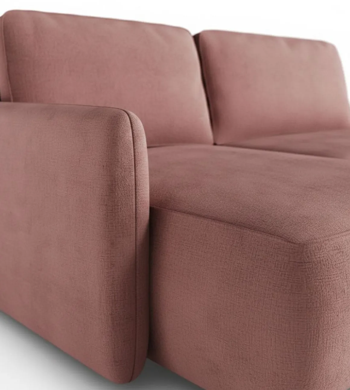 Divano Letto con Penisola Rosa Contenitore Reclinabile 229x148 cm, Cuscini Sfoderabili - Rezzo