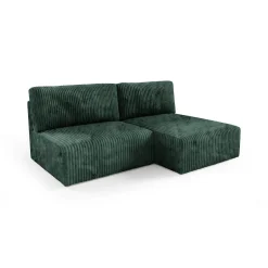 Divani Angolari|Divani Letto Con Penisola > Dmora Divano Letto con Penisola Contenitore Cuscini Sfoderabili 210x149 cm, Reclinabile - Pergola Verde