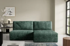 Divani Angolari|Divani Letto Con Penisola > Dmora Divano Letto con Penisola Contenitore Cuscini Sfoderabili 210x149 cm, Reclinabile - Pergola Verde