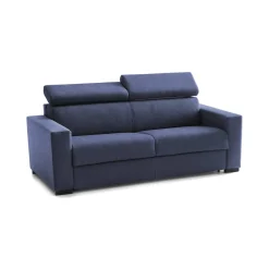 Divano letto con poggiatesta regolabili blu 180x95cm - Aieie