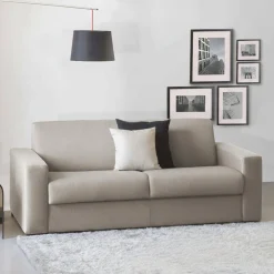 Divani Letto 2 Posti|Salotto > Dmora Divano letto con porta cuscini tortora 180x95cm - Asimi Grigio Tortora