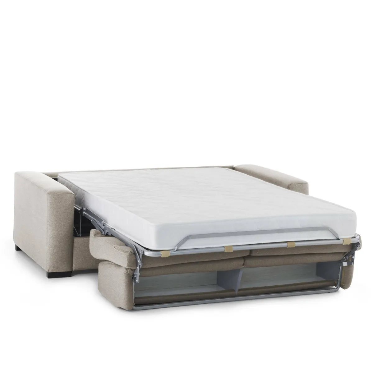Divani Letto 2 Posti|Salotto > Dmora Divano letto con porta cuscini tortora 180x95cm - Asimi Grigio Tortora