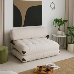 Divani Letto 2 Posti|Divano Contenitore Letto > Dmora Divano letto contenitore 120x75cm - Surigae Bianco