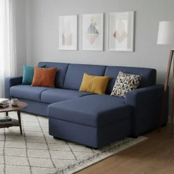 Divano letto contenitore blu 260x95cm - Allegria