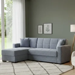Divano letto contenitore grigio 227x150cm - Armadillo