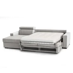 Divani Letto Con Penisola|Salotto > Dmora Divano letto contenitore 260x95cm - Aloet Grigio